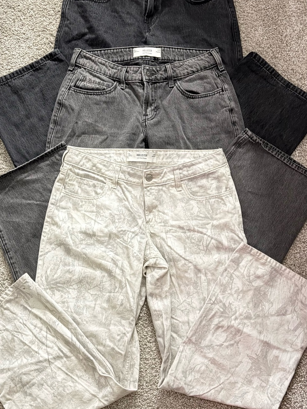 Hollister Low Rise Baggy Jeans Bundle